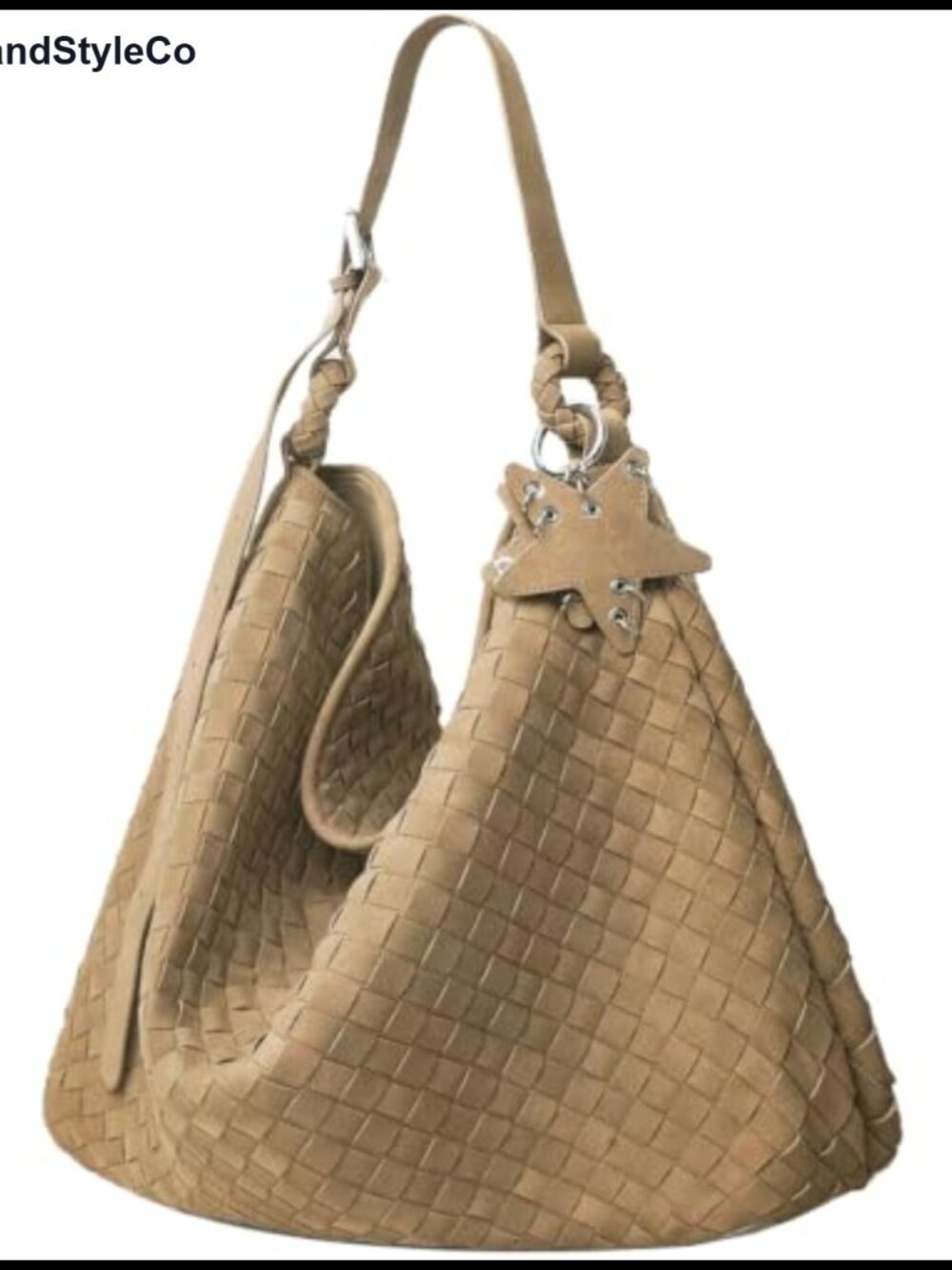 Vegan Frosted Woven Hobo Bag Top Handle Crossbody Tote